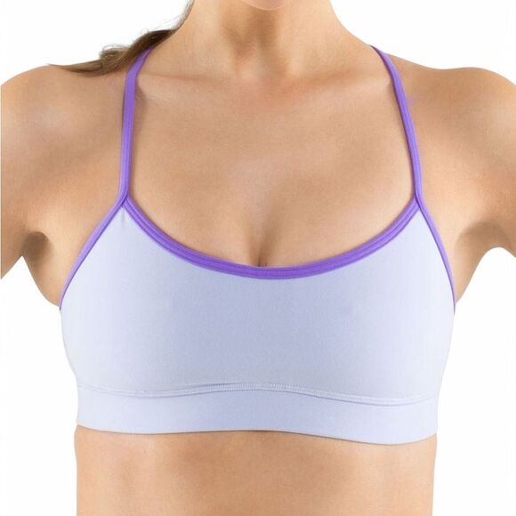Lululemon Flow Y Bra IV - Cool Breeze/Power Purple S/M - Picture 1 of 5